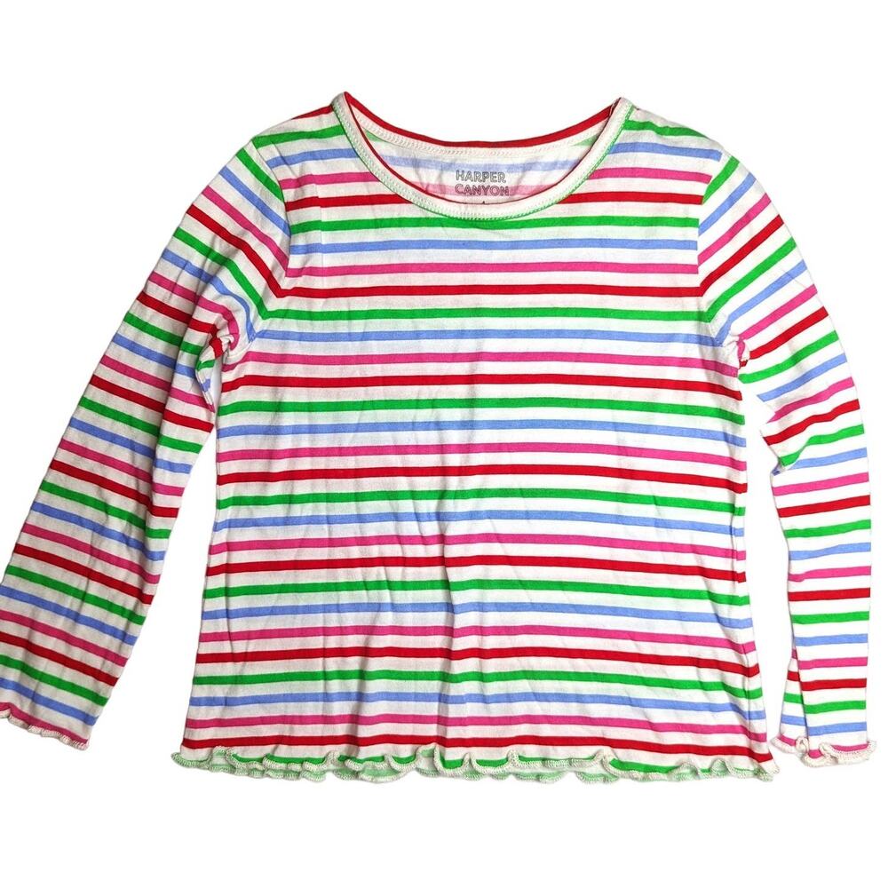 Girls Striped Long Sleeve Shirt Top